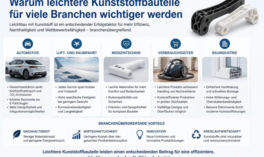 Warum leichtere Kunststoffbauteile für viele Branchen wichtiger werden